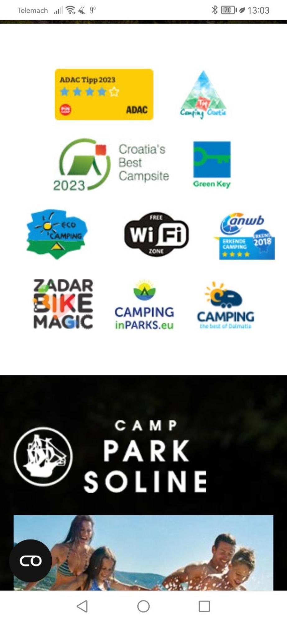 Mobile Linico Campsite Biograd Na Moru